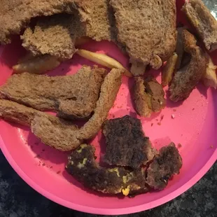 This is what one of my kids did to their "burger"