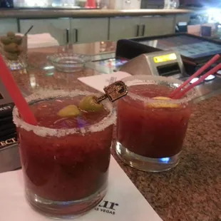 sherwood forest bar. Possibly the best bloody Mary ever. Jim is doing it RIGHT