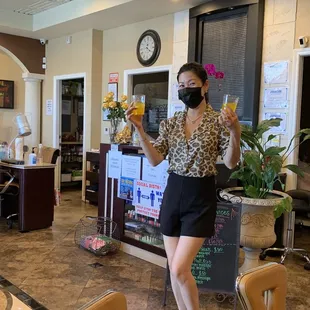 Sweetheart Tammy with some mango margaritas!