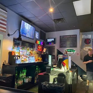 a man standing at the bar