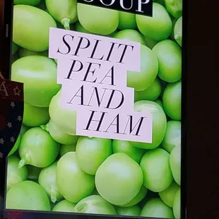 a poster of green peas
