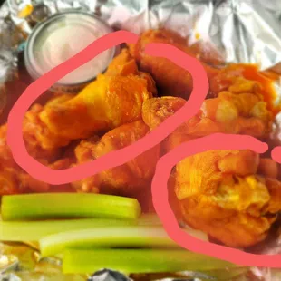 My jumbo wings were only 2 jumbo wings and regular wings mixed together