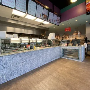 a view of the counter area