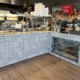 a view of the counter area