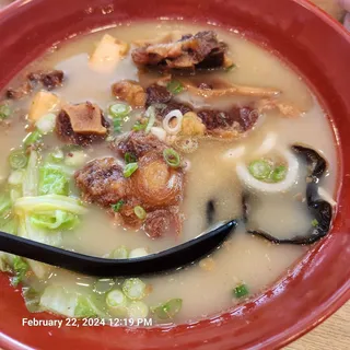 Slow cooked short-rib noodle soup
