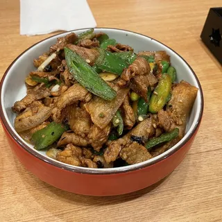 Fried pork belly spicy