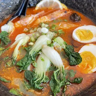 Tofu fish soup with napa cabbage