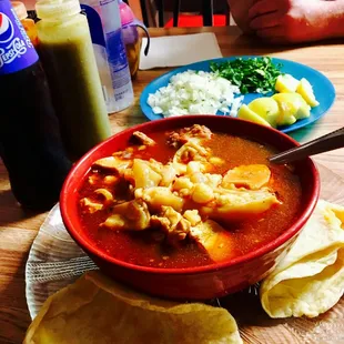 Amazing menudo, hand made tortillas, and great asada. Best food,  not the best neighborhood or ambiance but the food will make you a regular