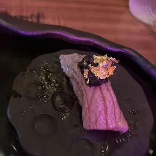 Delightful sushi with gold leaf!