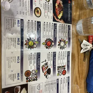 ramen and noodles, menu