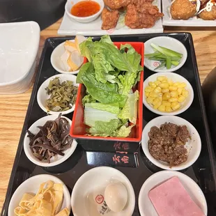 a variety of dishes