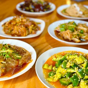 a variety of dishes