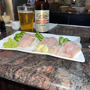Yellowtail sashimi plate