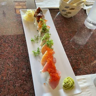 From the sushi bar...Rainbow roll