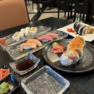 sashimi, sushi and sashimi, food, sushi