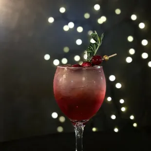 Sake Cranberry Fizz - Mocktail option also available