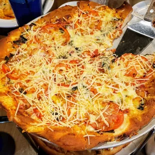 Margherita pizza round