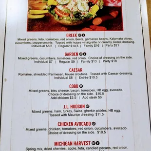 Part of menu