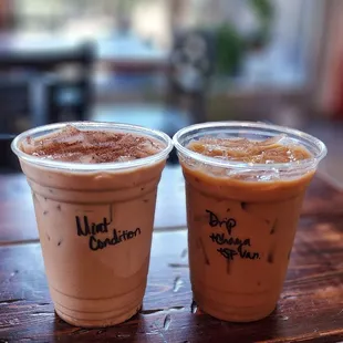 Mint Condition Tea (L) &amp; Chagaccino (R)