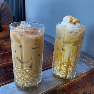 Left: can't recall what my husband had.. Right: Caramel Apple