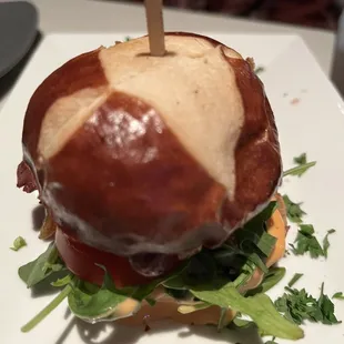 One of 3 Beef Filet Sliders: Highlight of our meal