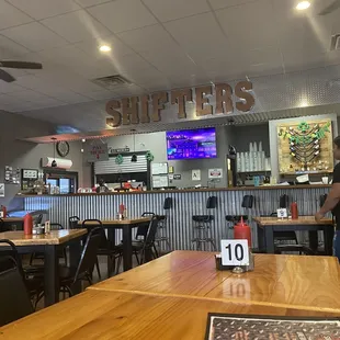 the interior of a restaurant