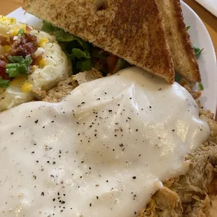 a plate of food on a table