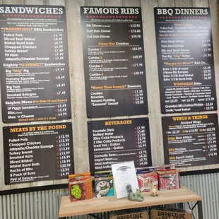 Shits &amp; Pit Menu ( after all these years....still no fries )