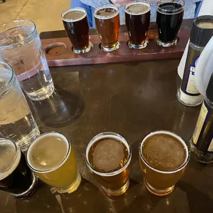 a flight of beers