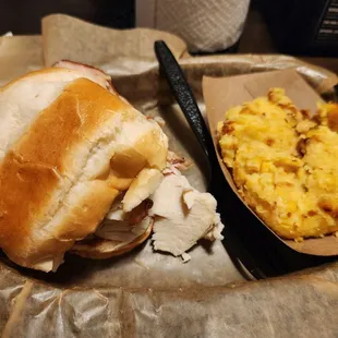 Delicious turkey sandwich &amp; phenomenal cornbread!