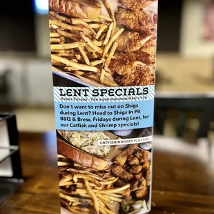 Lent specials every Friday