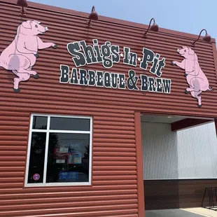 the front of the restaurant