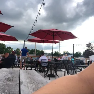 Outside patio area. Plenty of seating and family friendly.