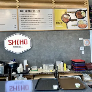 the menu of the restaurant