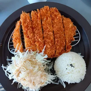 7/13/2024.  The Donkatsu portion seemed like the king size!   Pork cutlet was juicy and had extra panko bits crunchy exterior