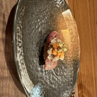 Wagyu with truffle and uni