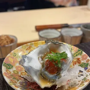 oyster on a plate