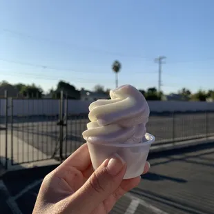 End your meal with their soft serve