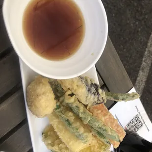 Veg tempura appetizer