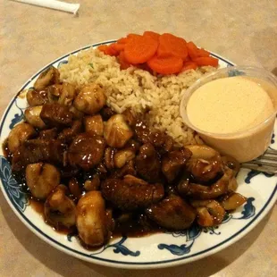 teriyaki steak with mushrooms