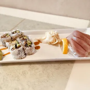 Sushi and sashimi lunch