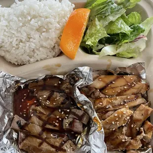 Bento Box/L with beef and chicken