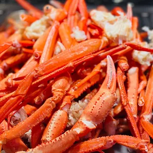 a pile of crab legs