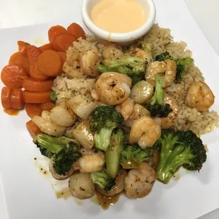 Hibachi shrimp and scallop.