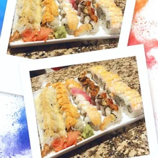 two different views of the sushi