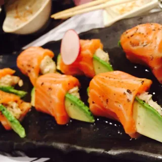 Salmon Blue Crab