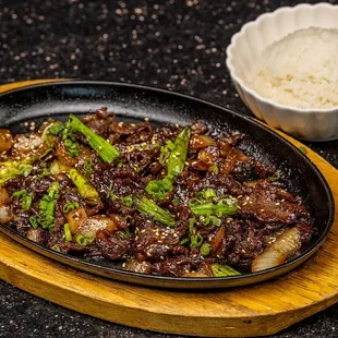 Bulgogi BBQ Beef - Soy Marinade, Rice