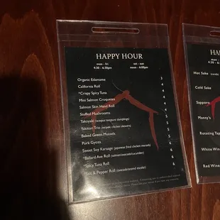 happy hour menu May 2021