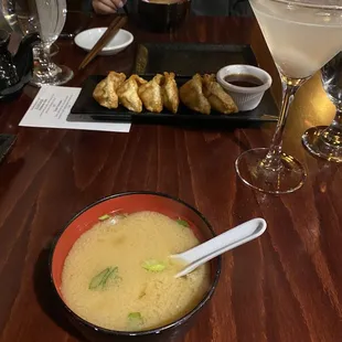 Miso Soup and Gyoza