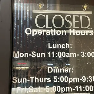 Inaccurate hours